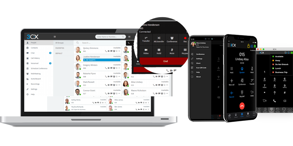 Exemples d'utilisations de 3CX