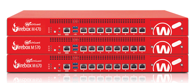 La gamme de firebox M470, M570 et M670 de chez WatchGuard